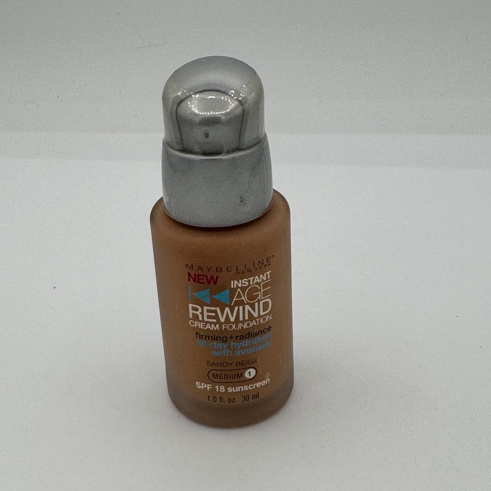 Maybelline Instant Age Rewind Cream Foundation Sandy Beige Medium 1 SPF 18 1oz